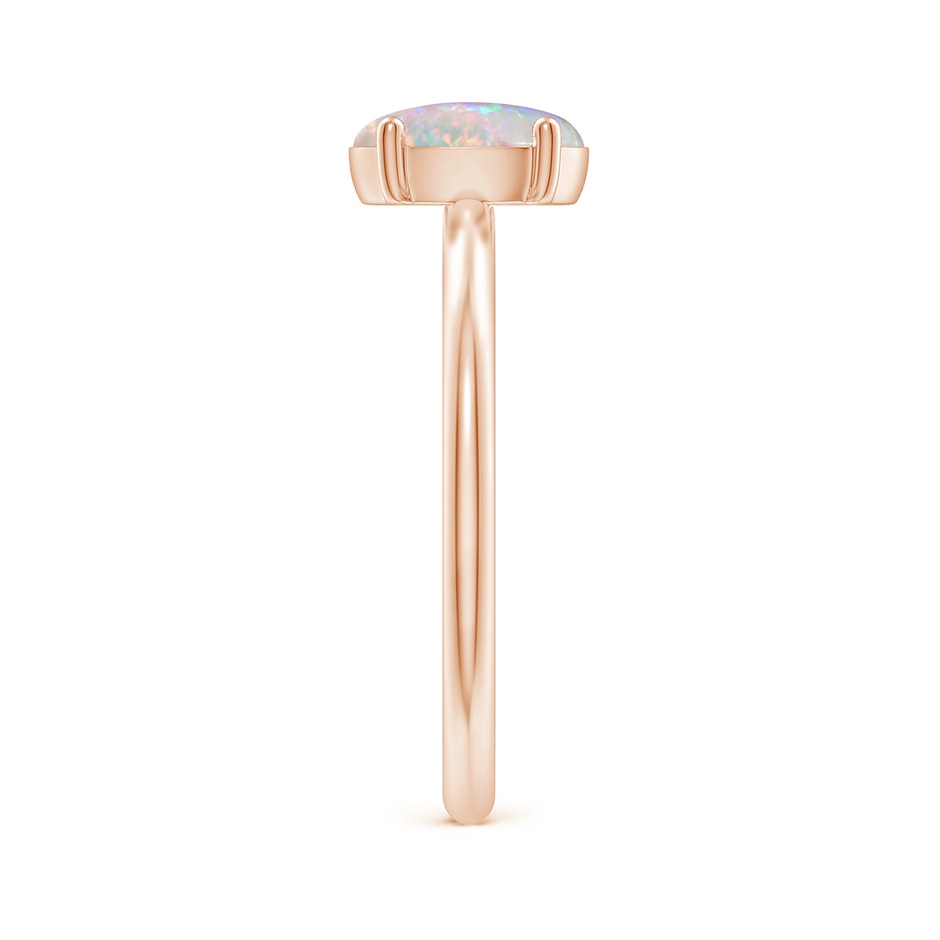 8x6mm AAAA Classic Solitaire Oval Opal Promise Ring in Rose Gold side 299
