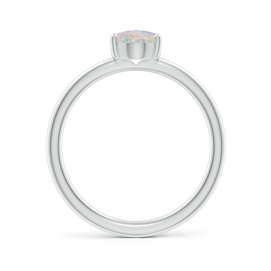8x6mm AAAA Classic Solitaire Oval Opal Promise Ring in White Gold side 199