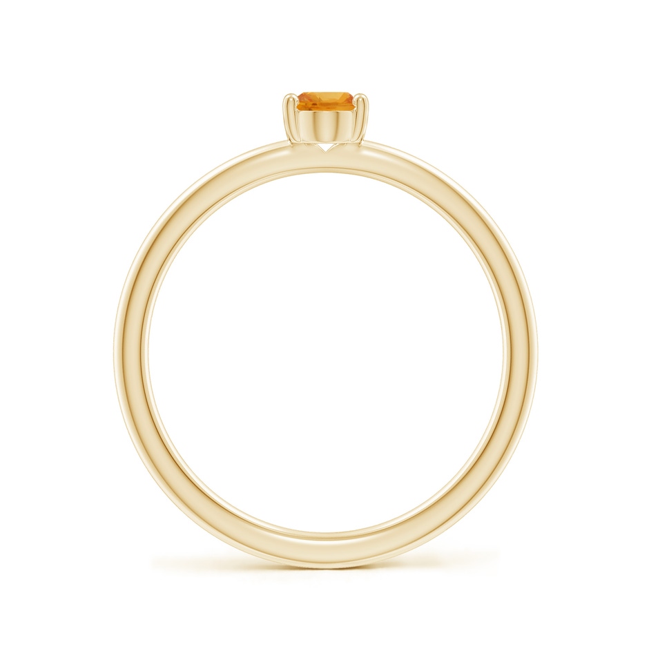 6x4mm A Classic Solitaire Oval Orange Sapphire Promise Ring in Yellow Gold side 199