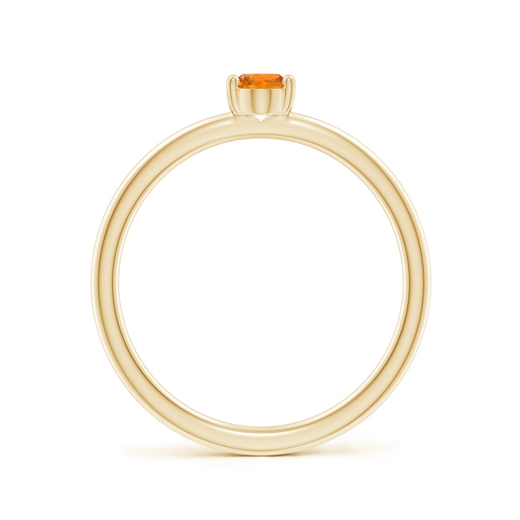 6x4mm AAA Classic Solitaire Oval Orange Sapphire Promise Ring in Yellow Gold - side 199
