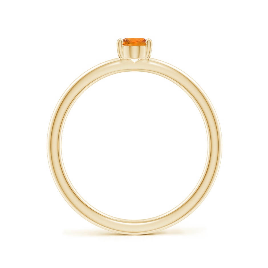 6x4mm AAA Classic Solitaire Oval Orange Sapphire Promise Ring in Yellow Gold side 199