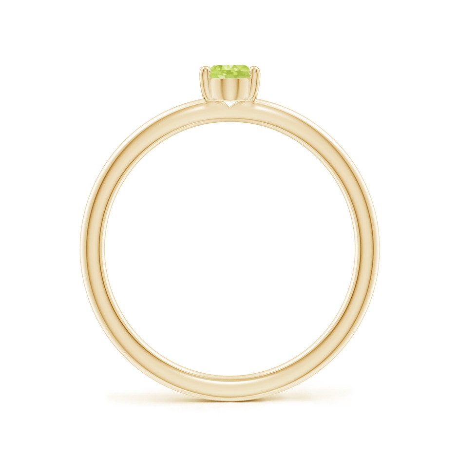 6x4mm A Classic Solitaire Oval Peridot Promise Ring in 18K Yellow Gold side 199