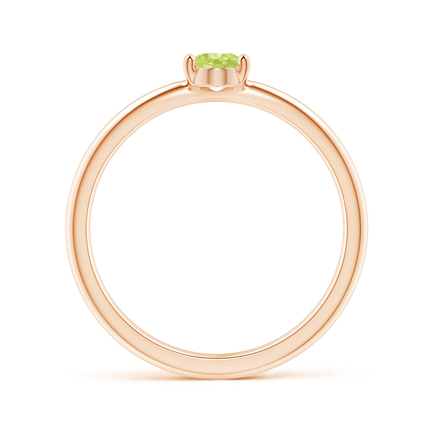 A - Peridot / 0.48 CT / 14 KT Rose Gold