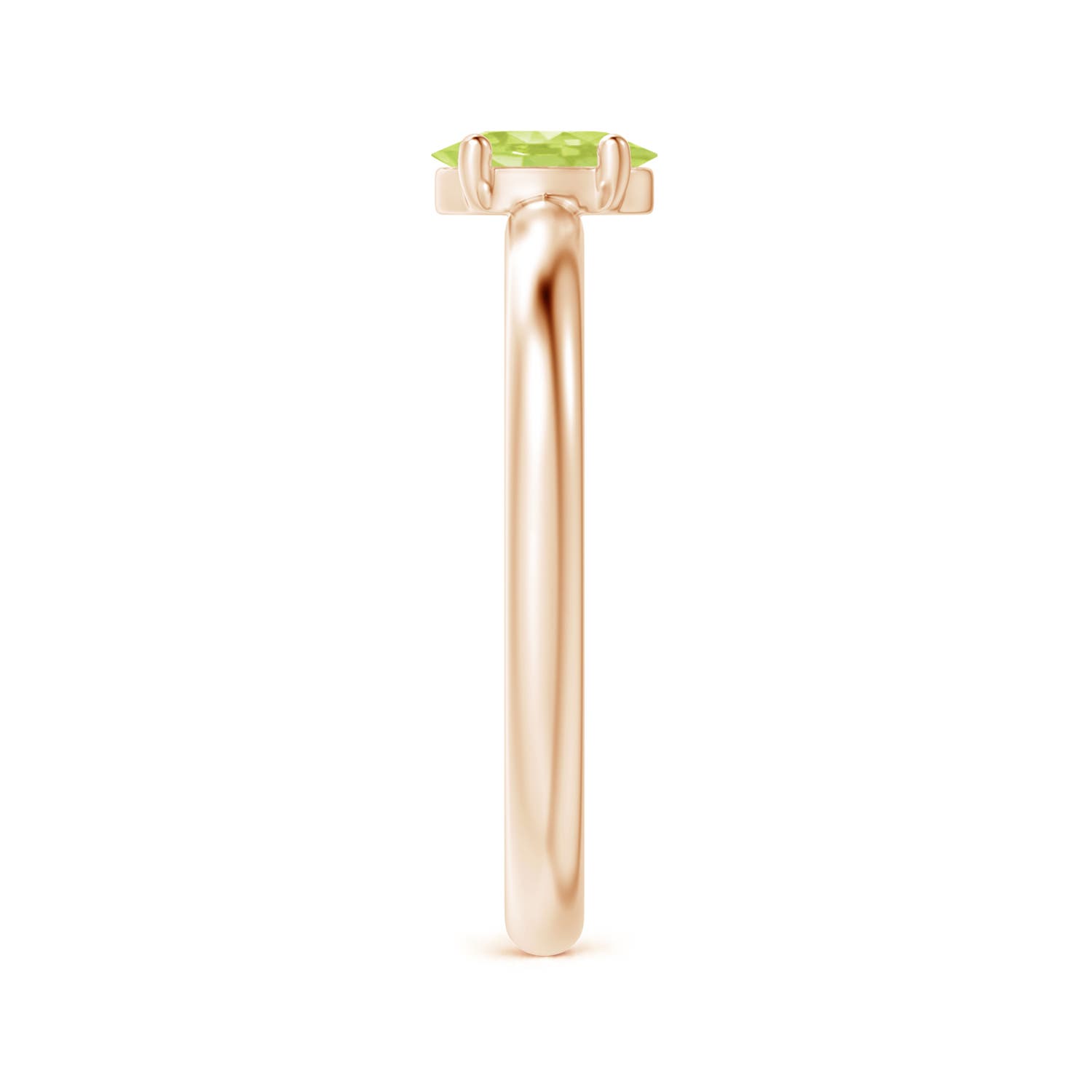 A - Peridot / 0.48 CT / 14 KT Rose Gold