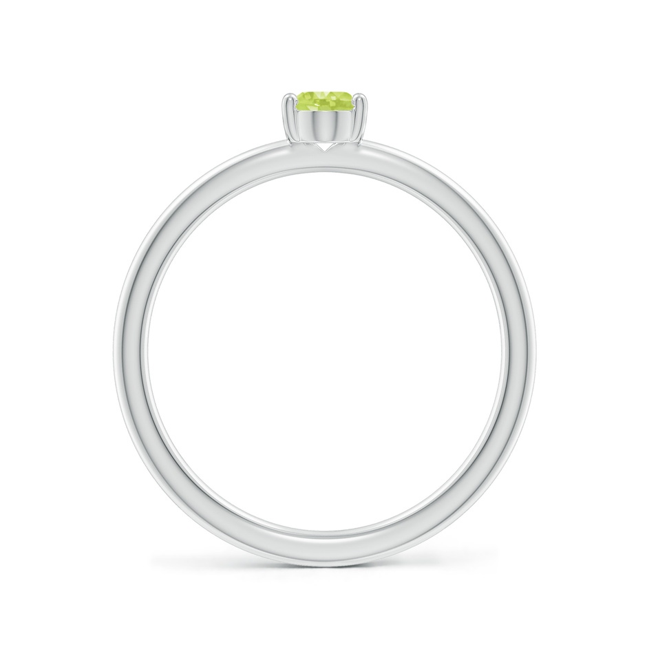 6x4mm A Classic Solitaire Oval Peridot Promise Ring in S999 Silver side 199