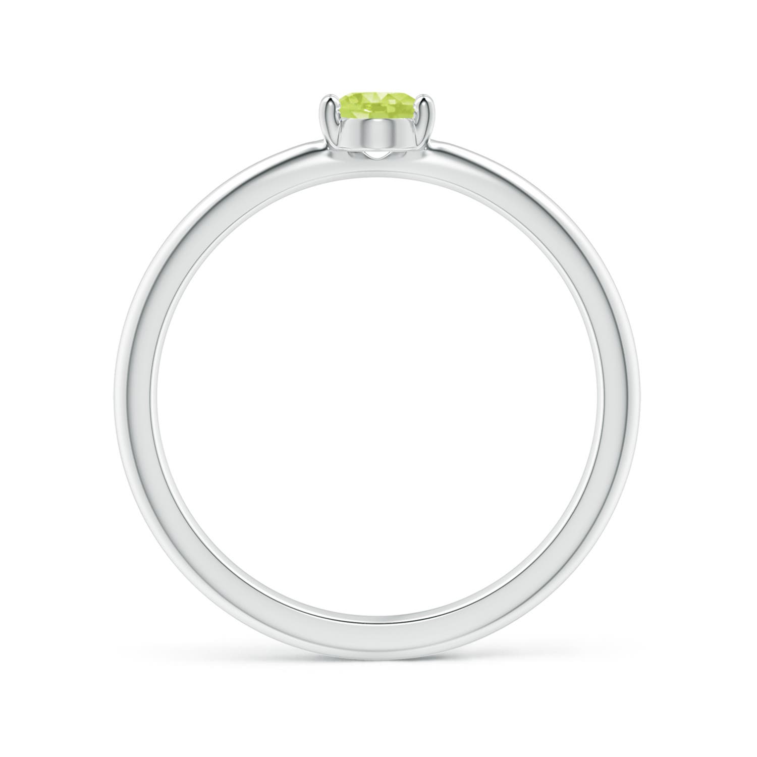 A - Peridot / 0.48 CT / 14 KT White Gold