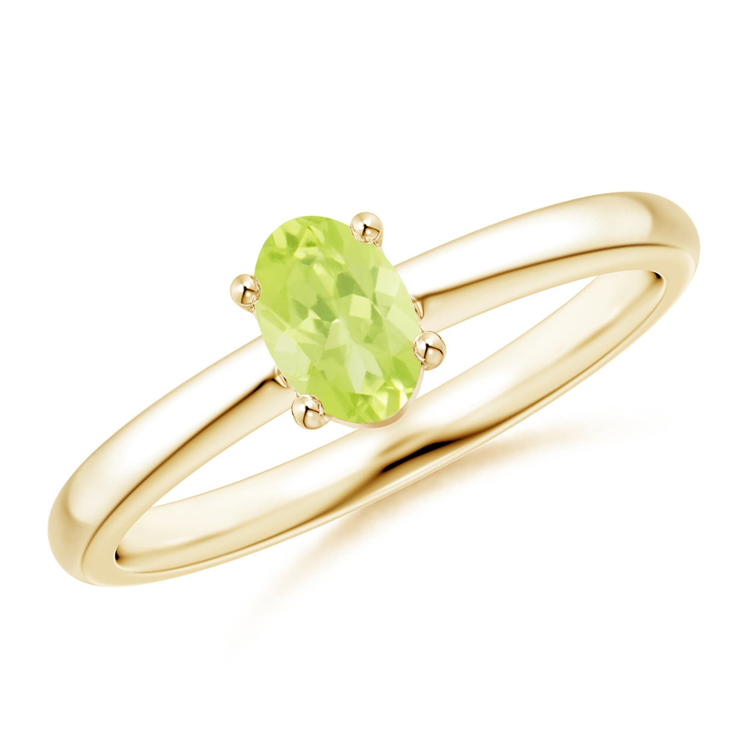 A - Peridot / 0.48 CT / 14 KT Yellow Gold