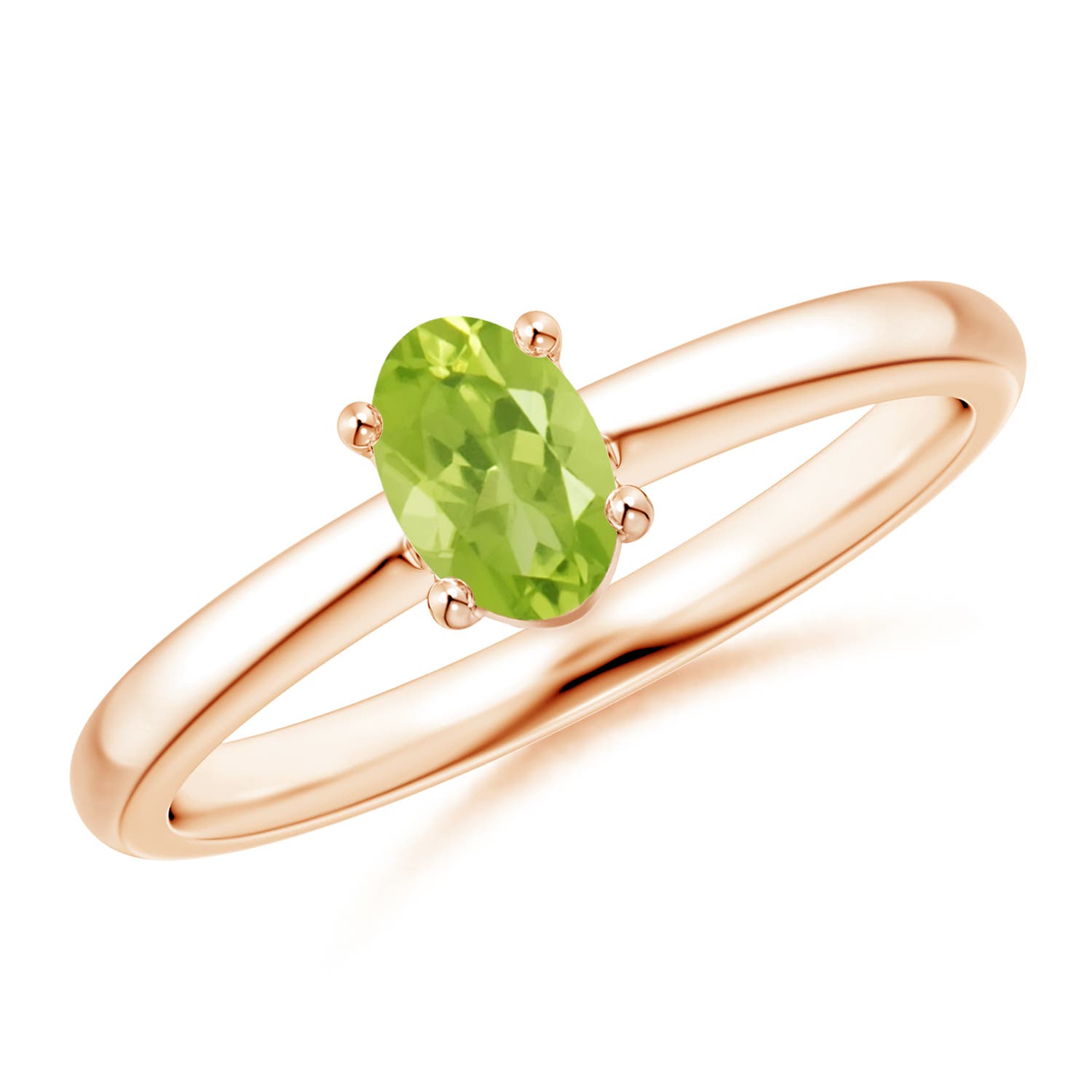 AA - Peridot / 0.48 CT / 14 KT Rose Gold