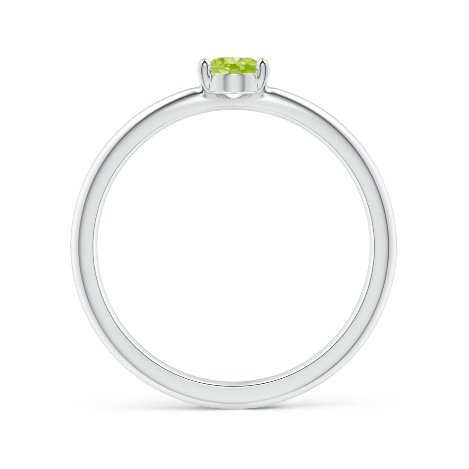 AA - Peridot / 0.48 CT / 14 KT White Gold