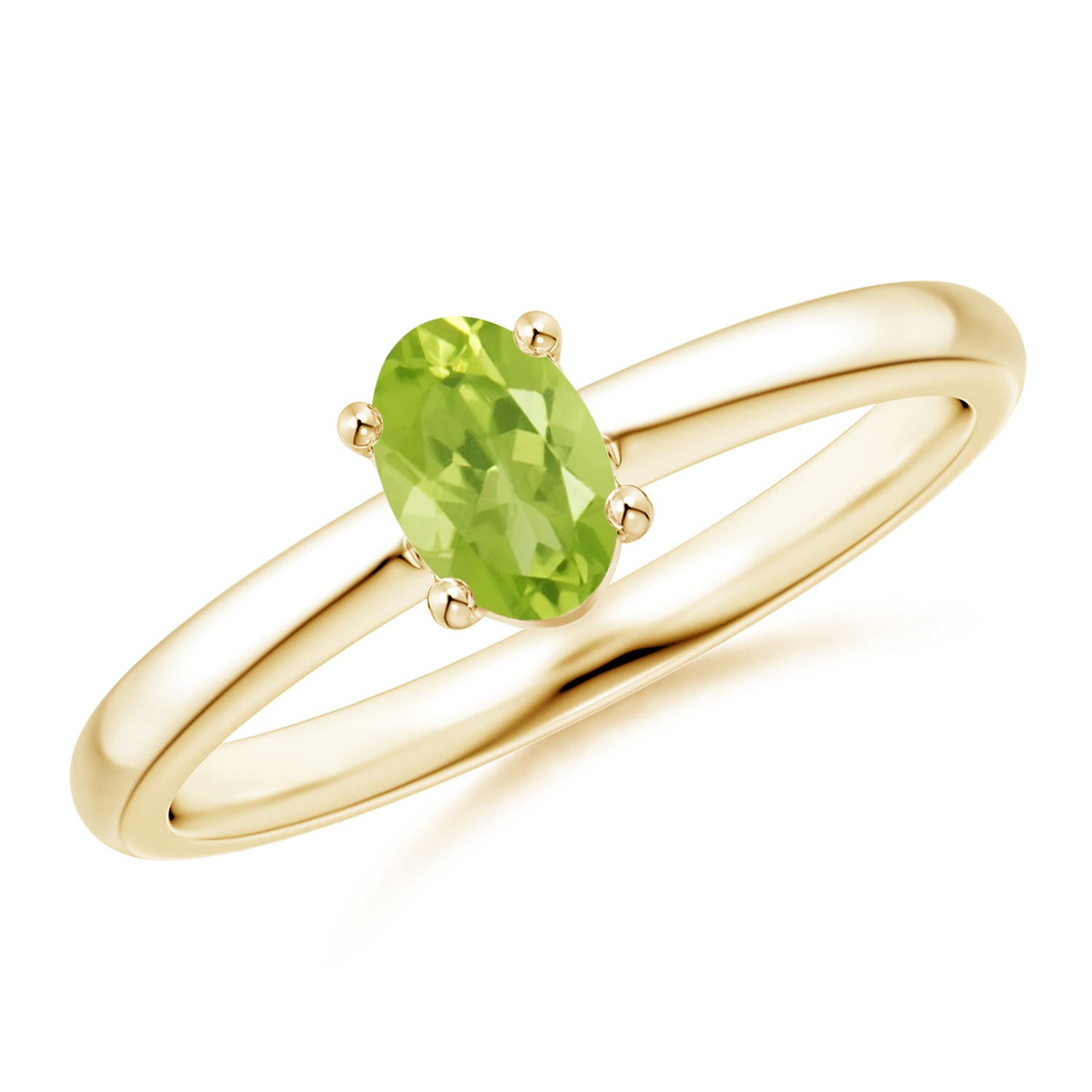 AA - Peridot / 0.48 CT / 14 KT Yellow Gold