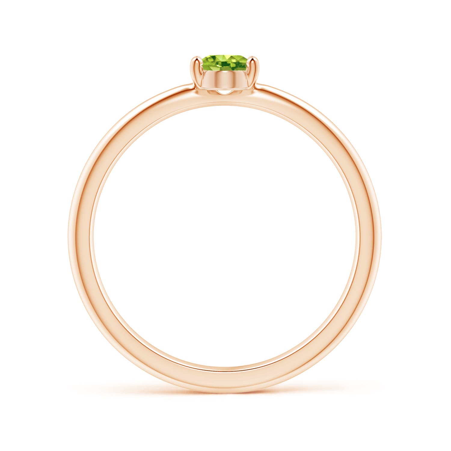 AAA - Peridot / 0.48 CT / 14 KT Rose Gold