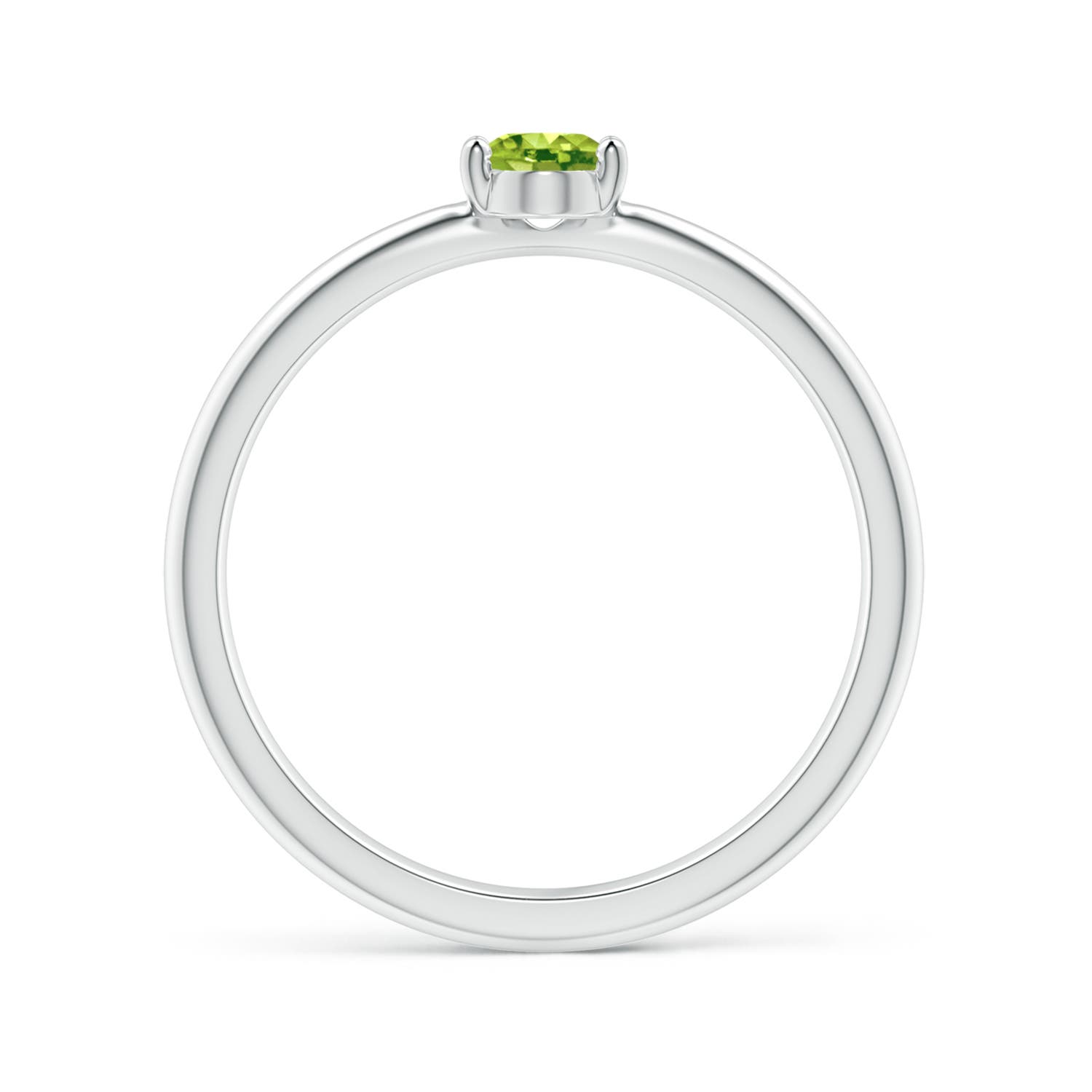 AAA - Peridot / 0.48 CT / 14 KT White Gold