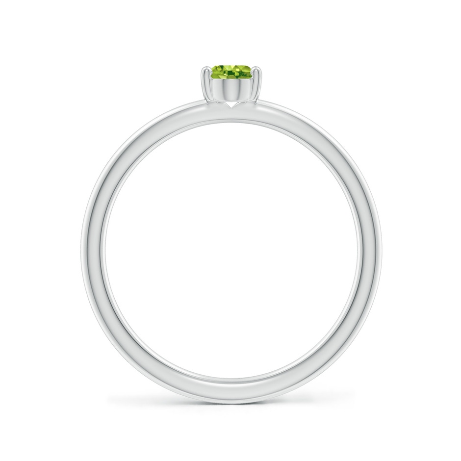 6x4mm AAA Classic Solitaire Oval Peridot Promise Ring in White Gold side 199