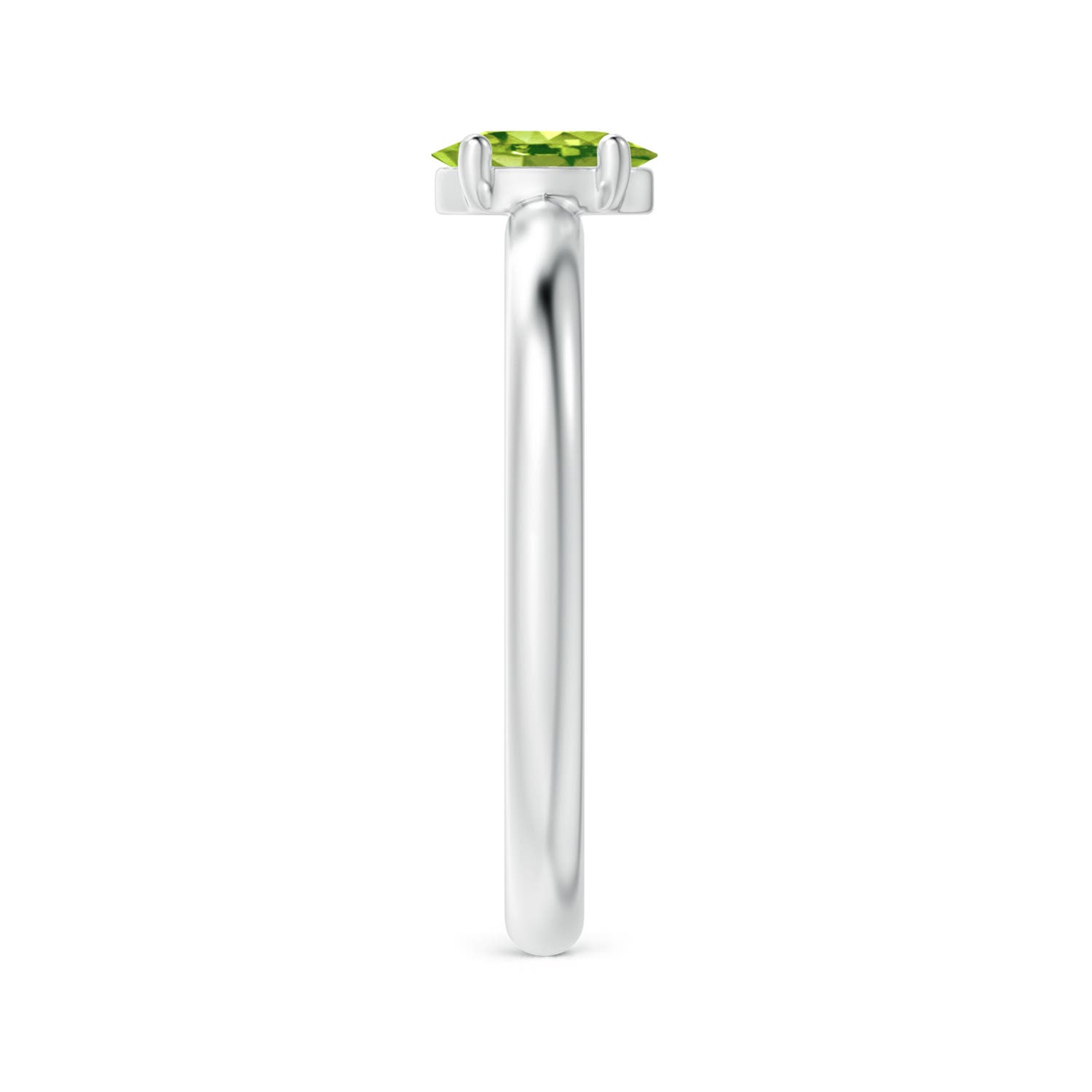 AAA - Peridot / 0.48 CT / 14 KT White Gold