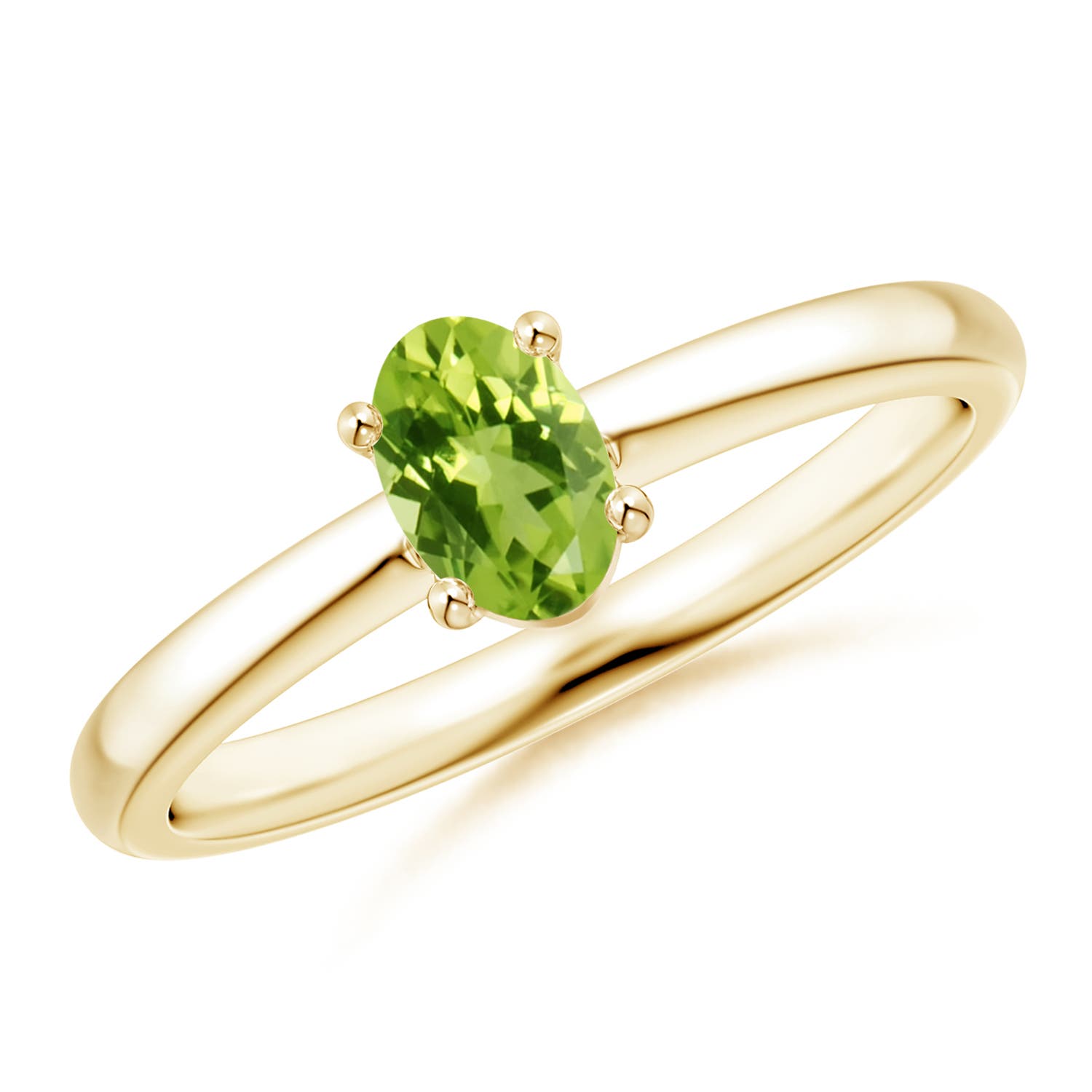 AAA - Peridot / 0.48 CT / 14 KT Yellow Gold