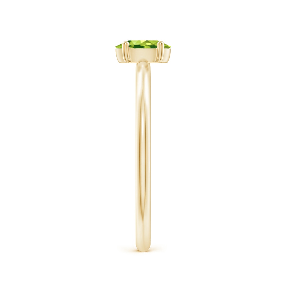 6x4mm AAA Classic Solitaire Oval Peridot Promise Ring in Yellow Gold side 299