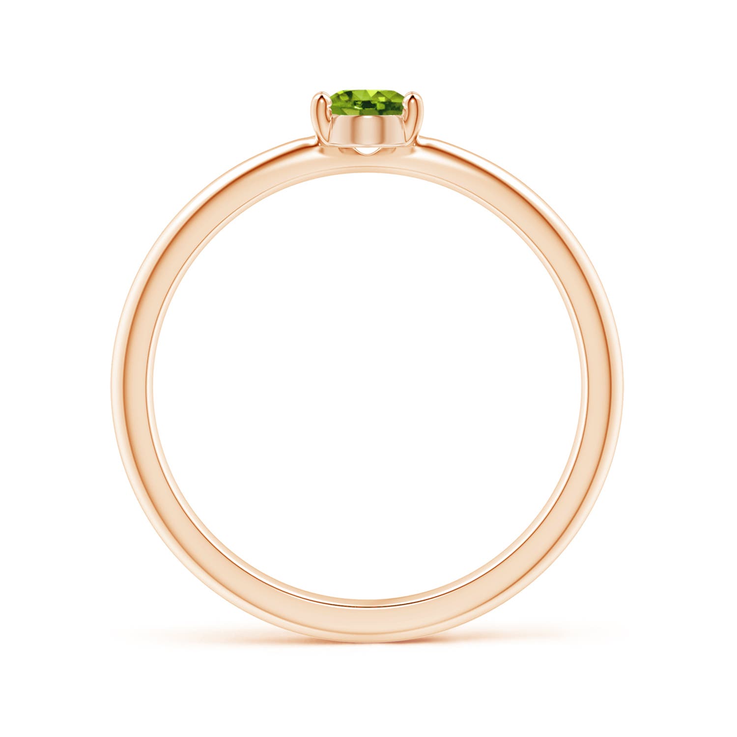 AAAA - Peridot / 0.48 CT / 14 KT Rose Gold