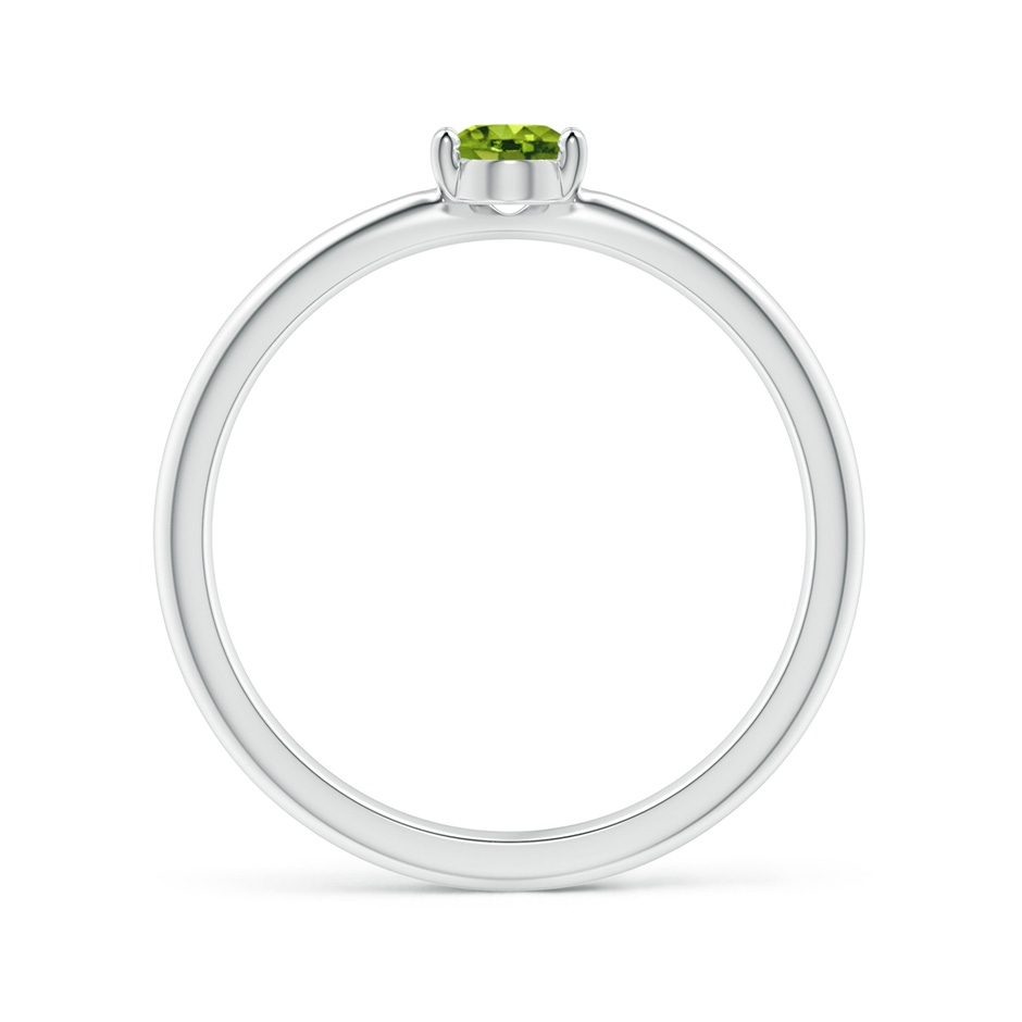 6x4mm AAAA Classic Solitaire Oval Peridot Promise Ring in White Gold side-1