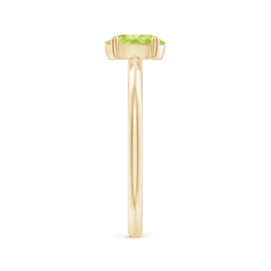 7x5mm A Classic Solitaire Oval Peridot Promise Ring in 18K Yellow Gold side 299