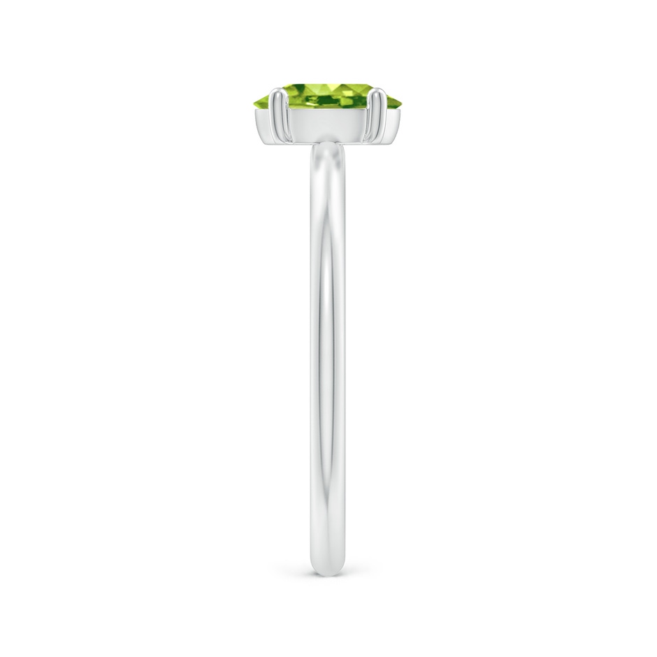 7x5mm AAA Classic Solitaire Oval Peridot Promise Ring in White Gold side 299