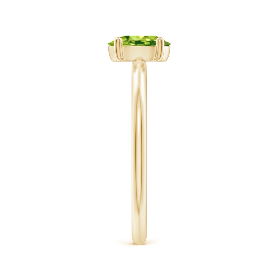 7x5mm AAA Classic Solitaire Oval Peridot Promise Ring in Yellow Gold side 299