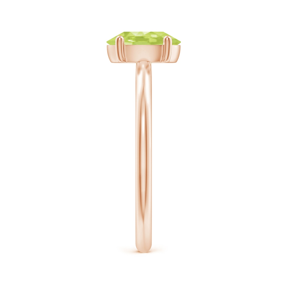 8x6mm A Classic Solitaire Oval Peridot Promise Ring in 18K Rose Gold side 299