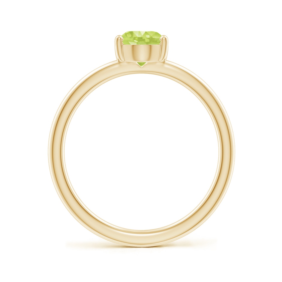 8x6mm A Classic Solitaire Oval Peridot Promise Ring in 18K Yellow Gold side 199