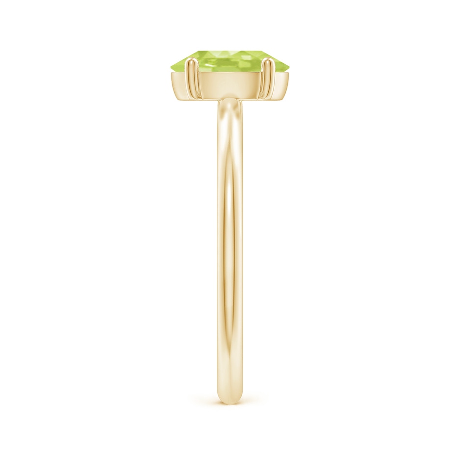 8x6mm A Classic Solitaire Oval Peridot Promise Ring in 18K Yellow Gold side 299
