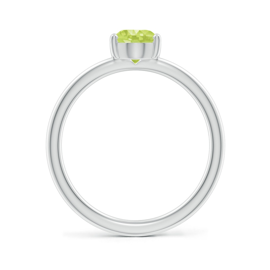 8x6mm A Classic Solitaire Oval Peridot Promise Ring in S999 Silver side 199
