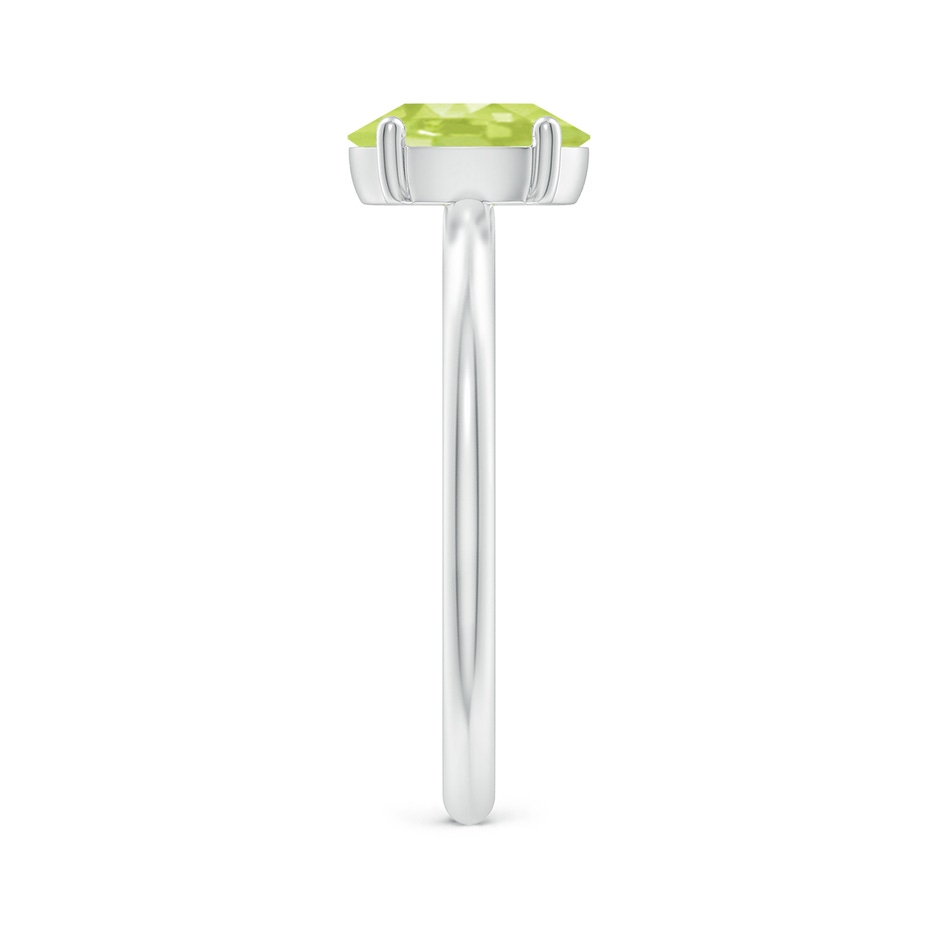 8x6mm A Classic Solitaire Oval Peridot Promise Ring in S999 Silver side 299