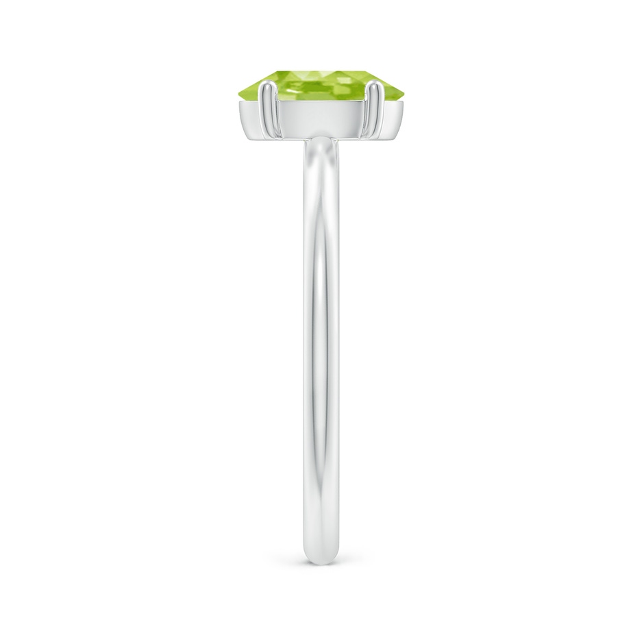 8x6mm AA Classic Solitaire Oval Peridot Promise Ring in 18K White Gold side 299
