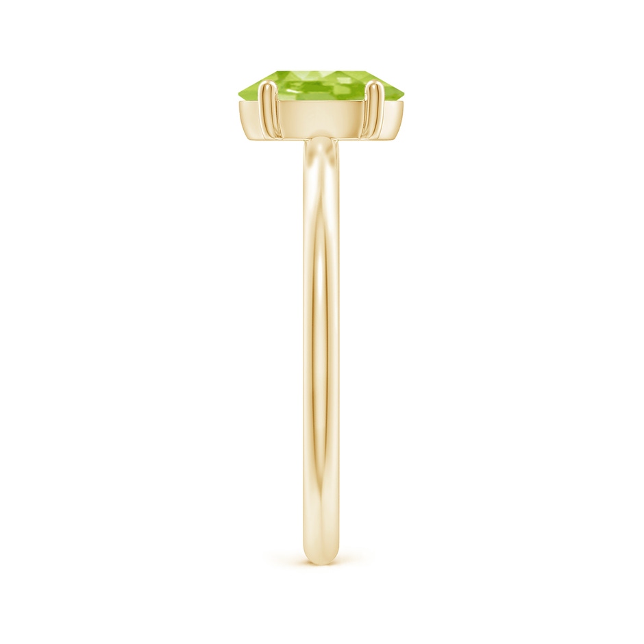 8x6mm AA Classic Solitaire Oval Peridot Promise Ring in 18K Yellow Gold side 299