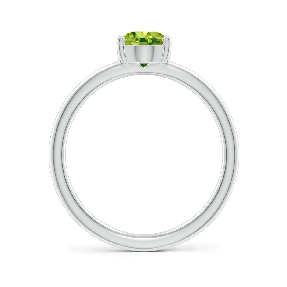 8x6mm AAA Classic Solitaire Oval Peridot Promise Ring in White Gold side 199