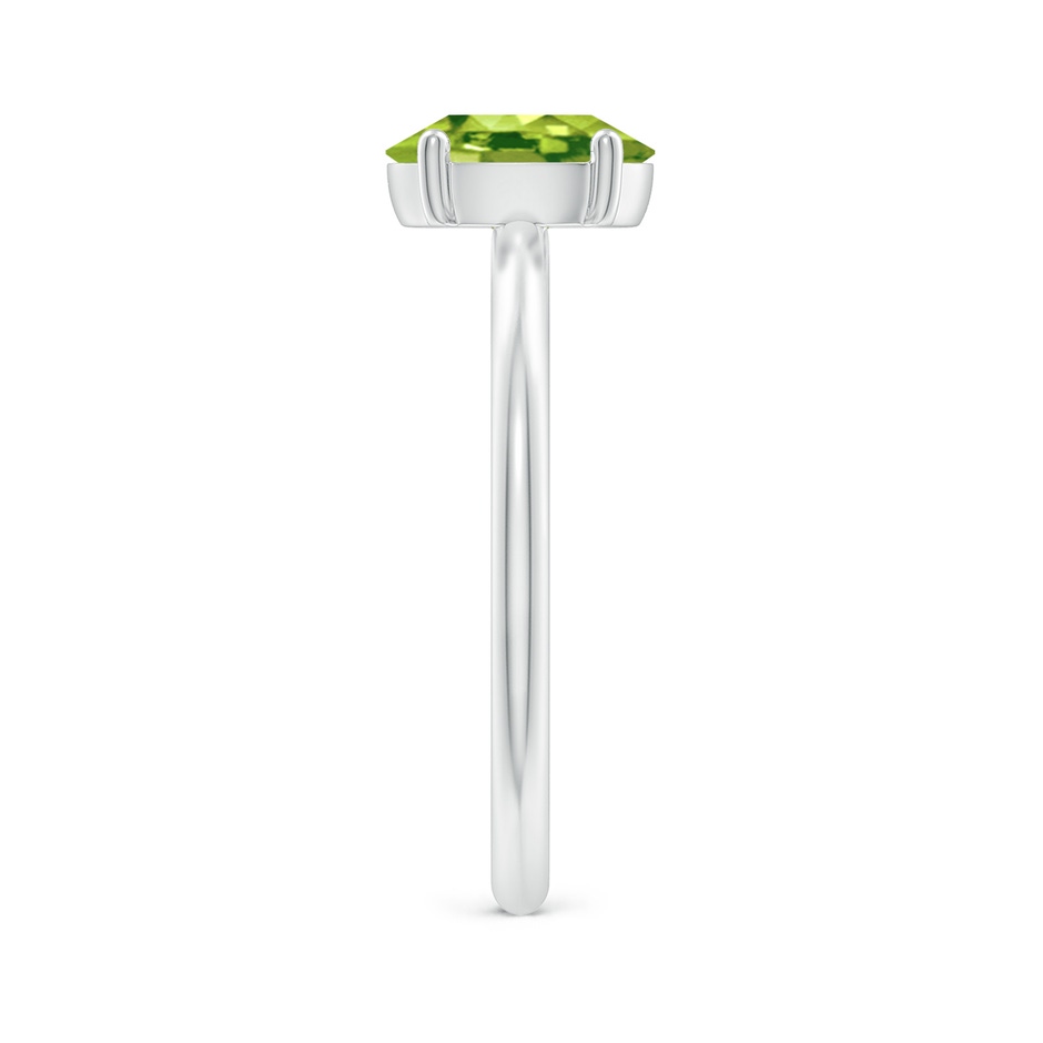 8x6mm AAA Classic Solitaire Oval Peridot Promise Ring in White Gold side 299