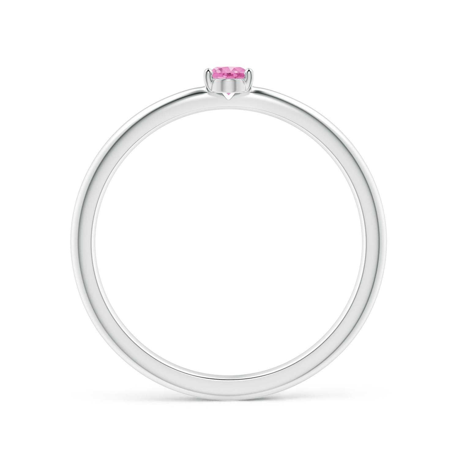 A - Pink Sapphire / 0.18 CT / 14 KT White Gold