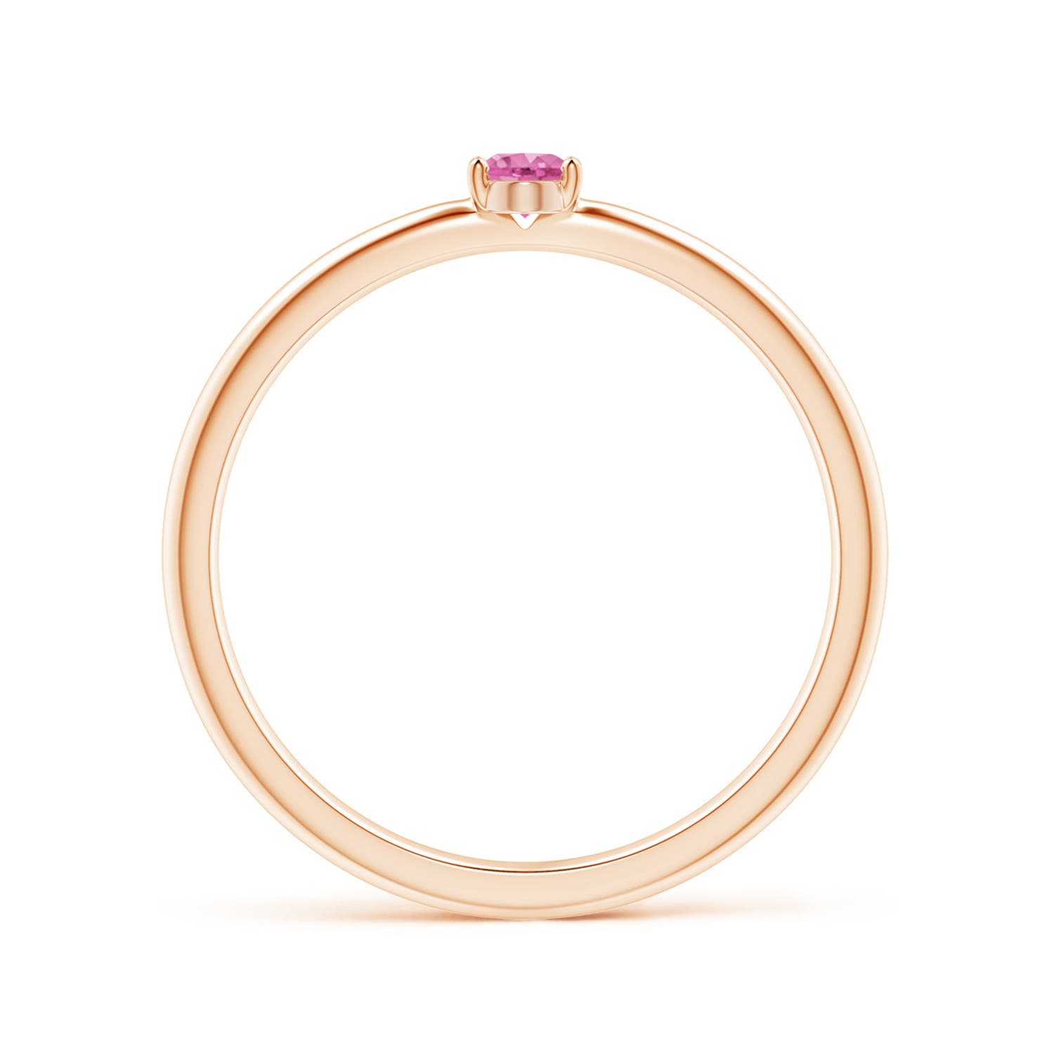 AA - Pink Sapphire / 0.18 CT / 14 KT Rose Gold