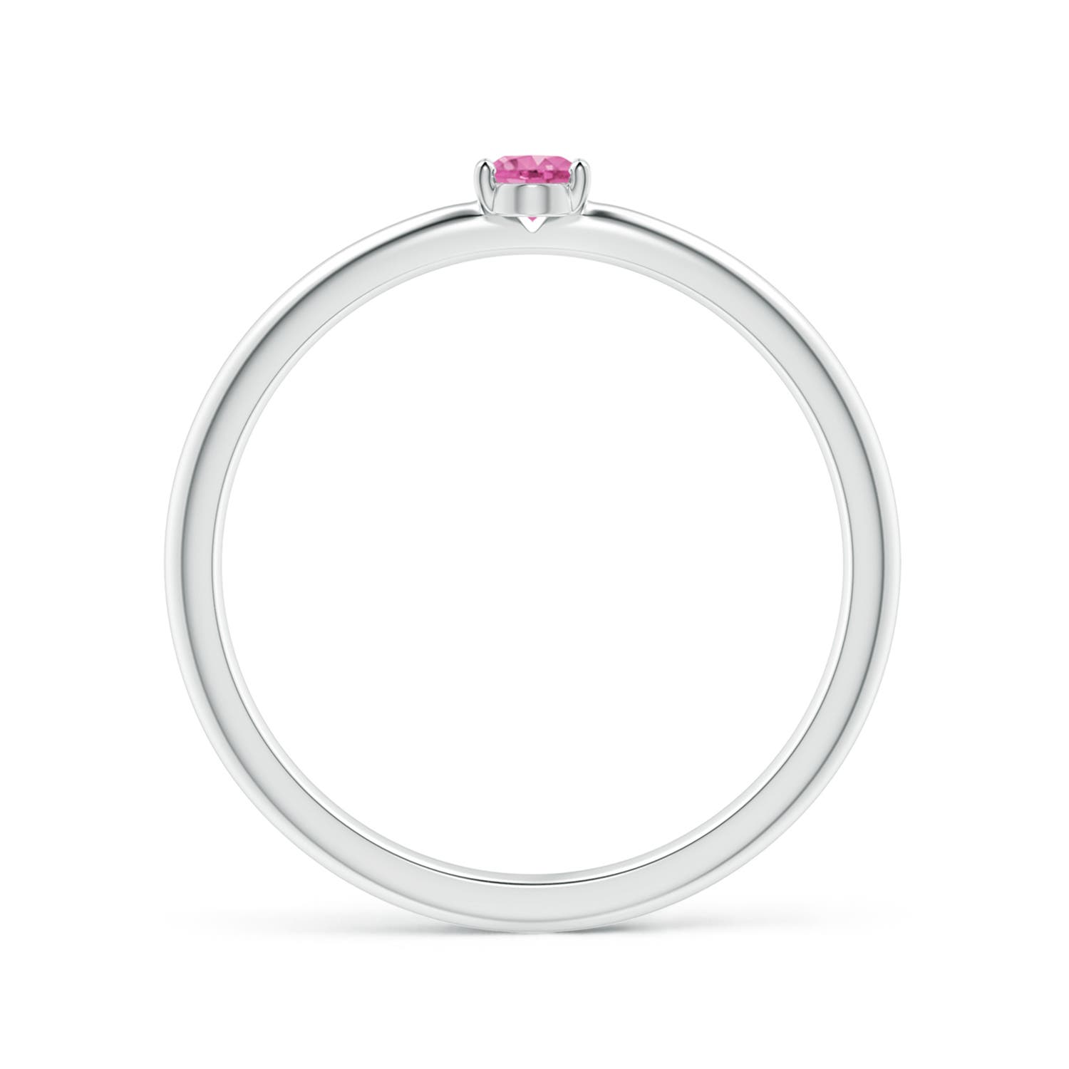 AA - Pink Sapphire / 0.18 CT / 14 KT White Gold