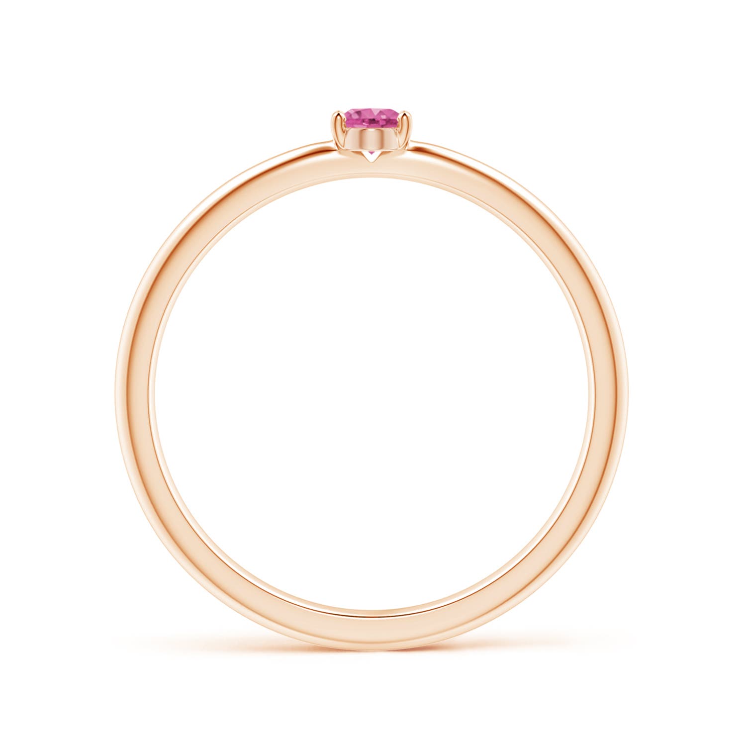 AAA - Pink Sapphire / 0.18 CT / 14 KT Rose Gold