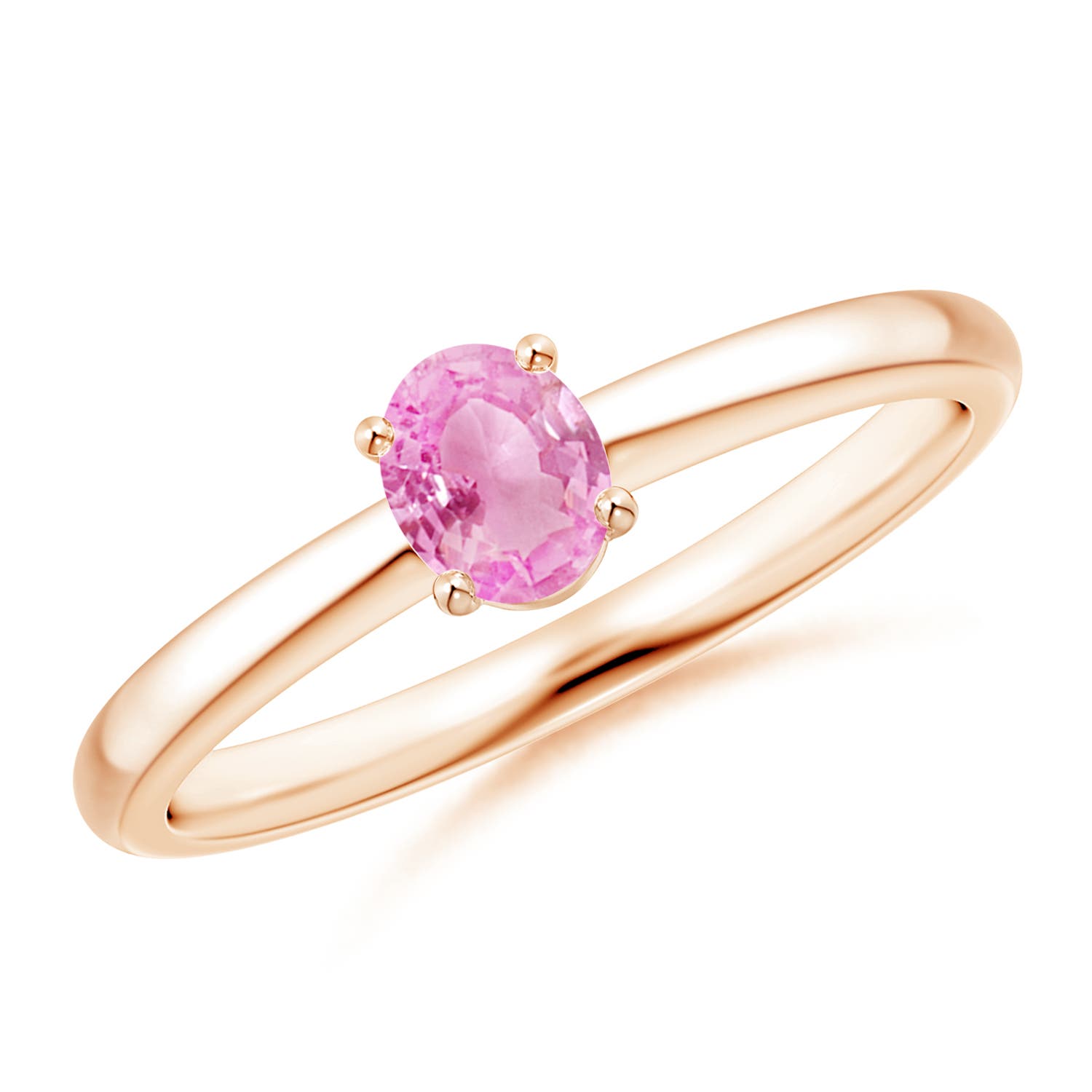 A - Pink Sapphire / 0.4 CT / 14 KT Rose Gold