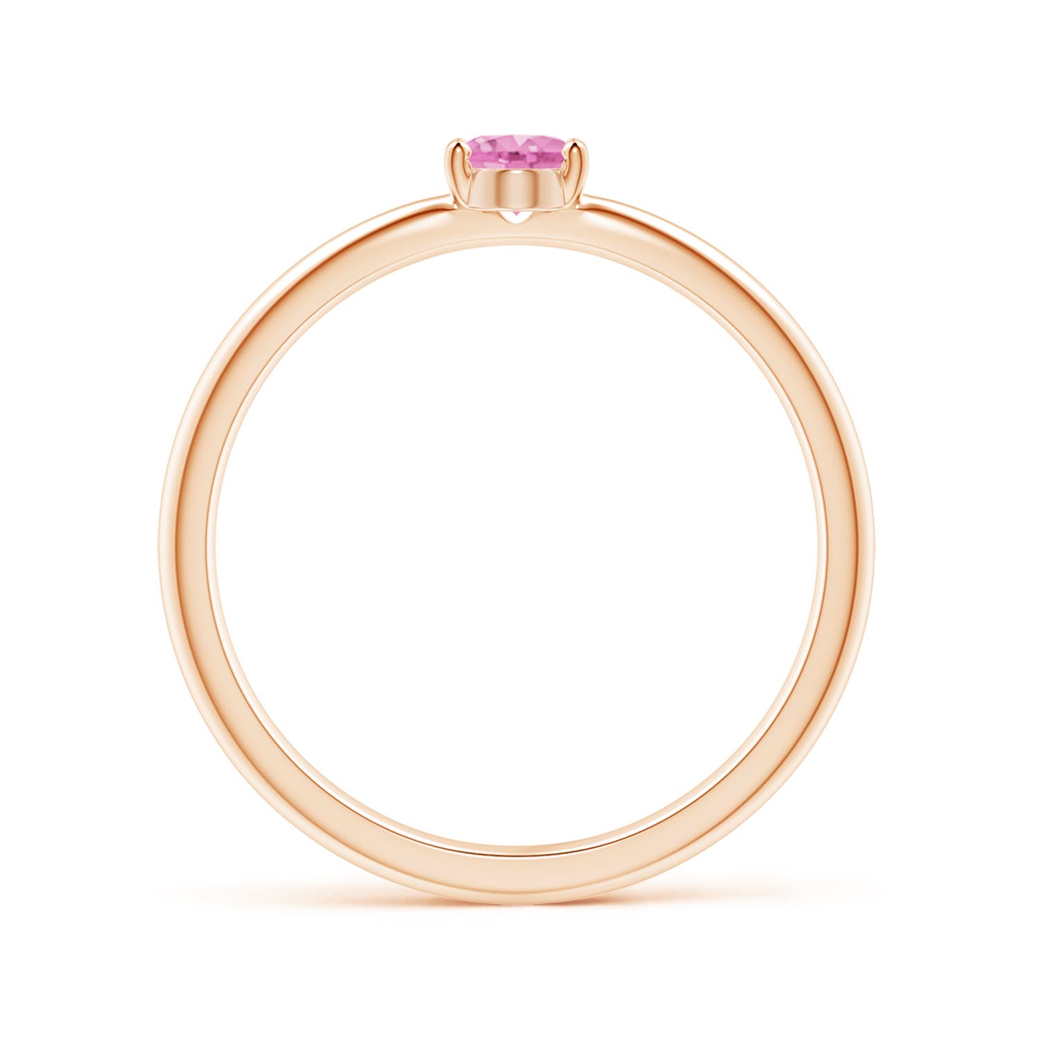 A - Pink Sapphire / 0.4 CT / 14 KT Rose Gold