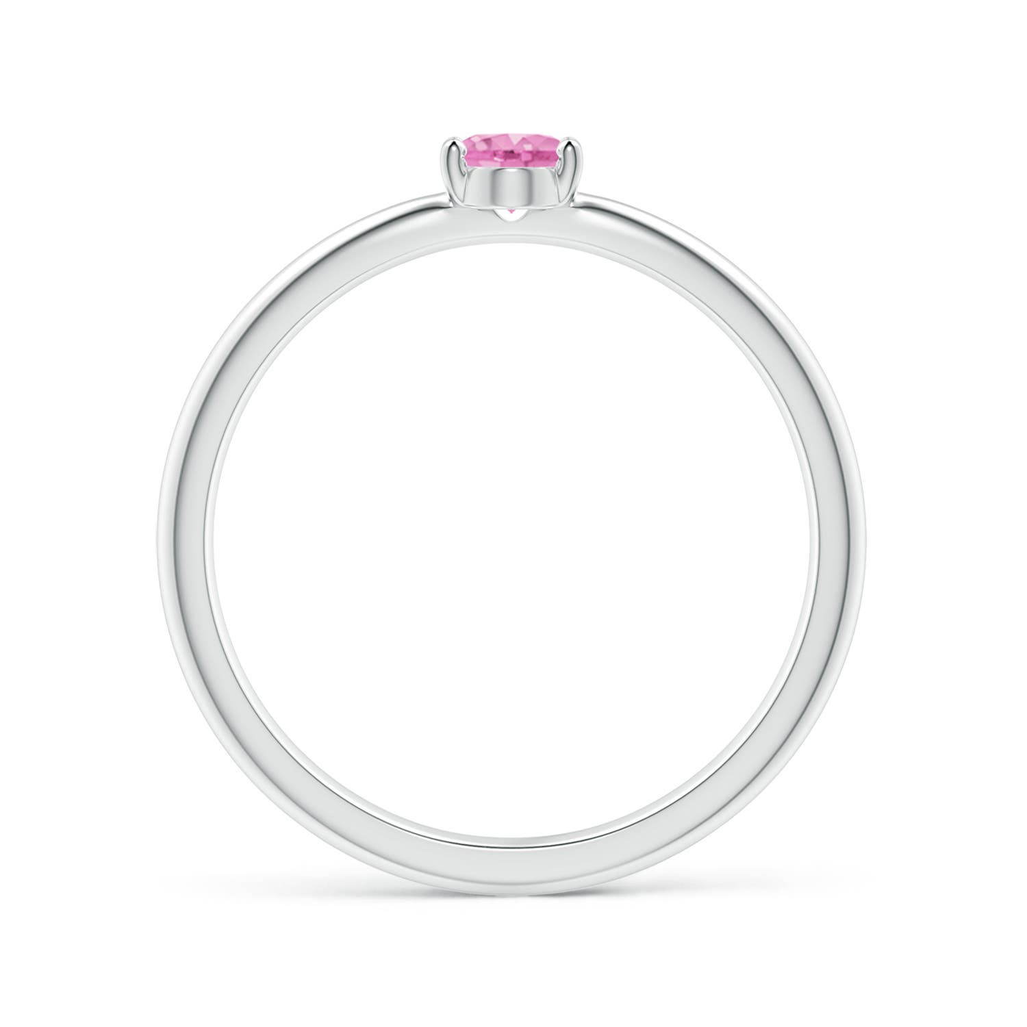 A - Pink Sapphire / 0.4 CT / 14 KT White Gold