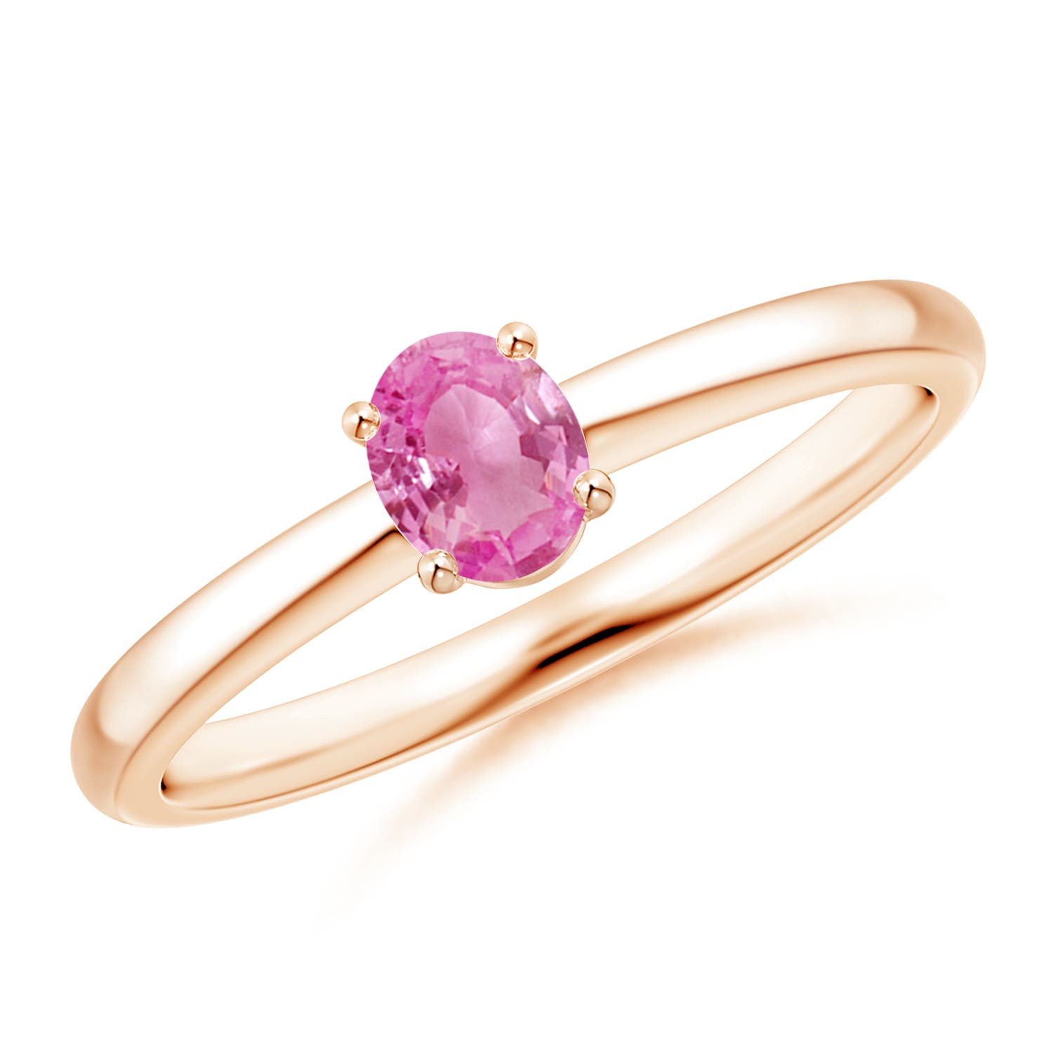 AA - Pink Sapphire / 0.4 CT / 14 KT Rose Gold