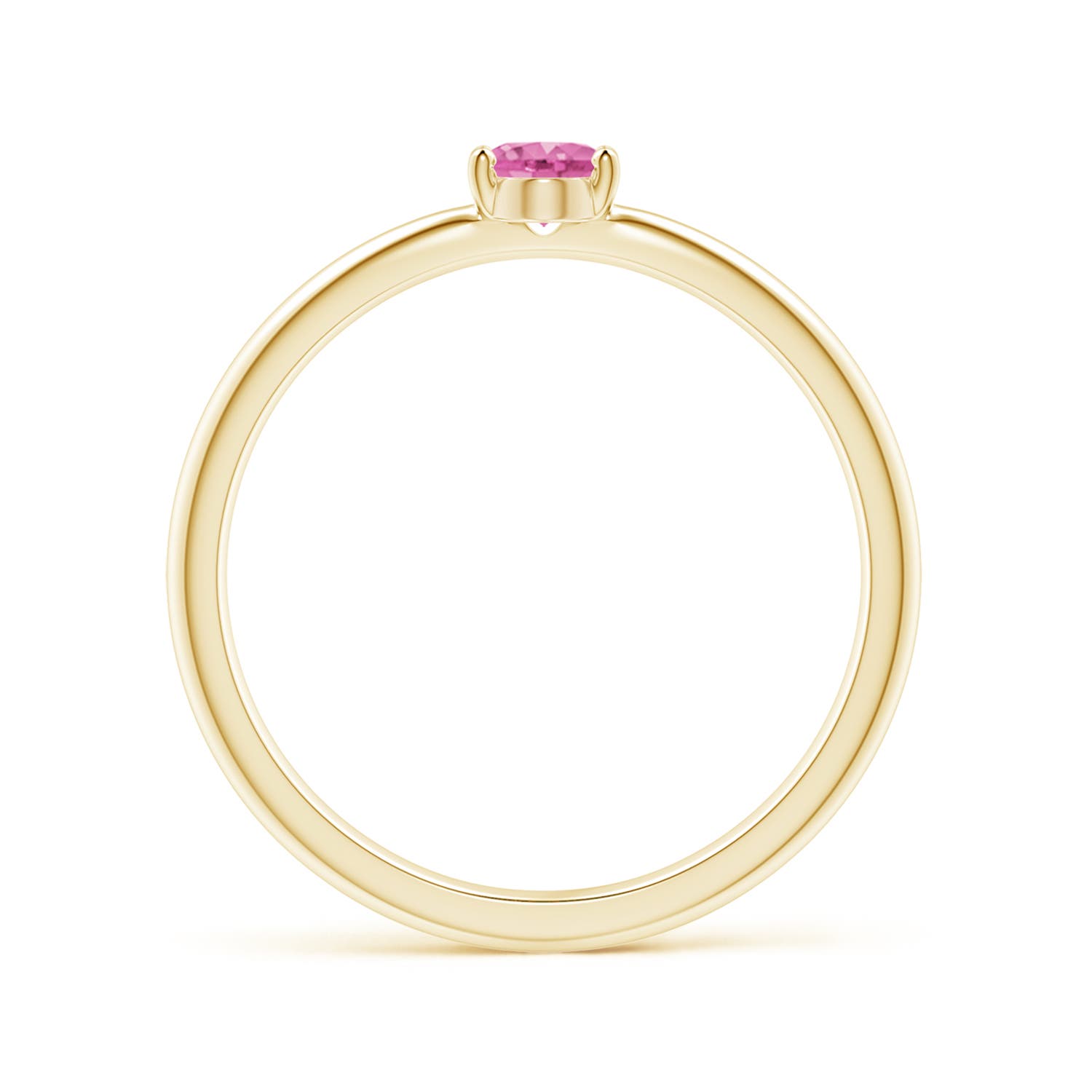 AA - Pink Sapphire / 0.4 CT / 14 KT Yellow Gold