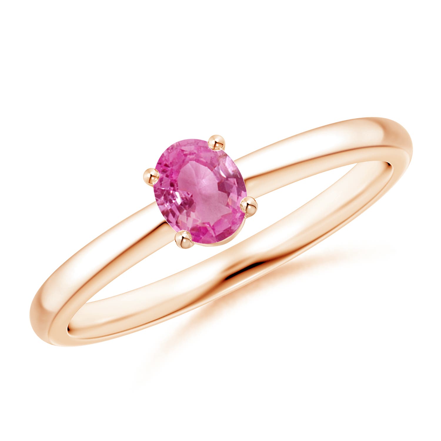 AAA - Pink Sapphire / 0.4 CT / 14 KT Rose Gold