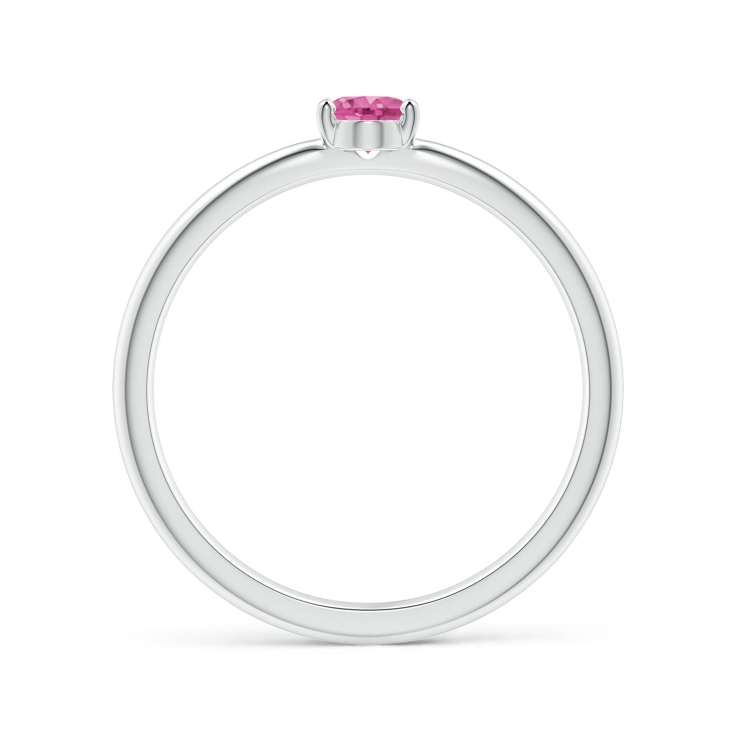 AAA - Pink Sapphire / 0.4 CT / 14 KT White Gold