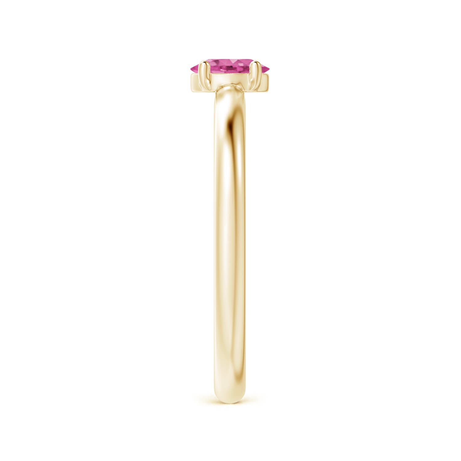 AAA - Pink Sapphire / 0.4 CT / 14 KT Yellow Gold