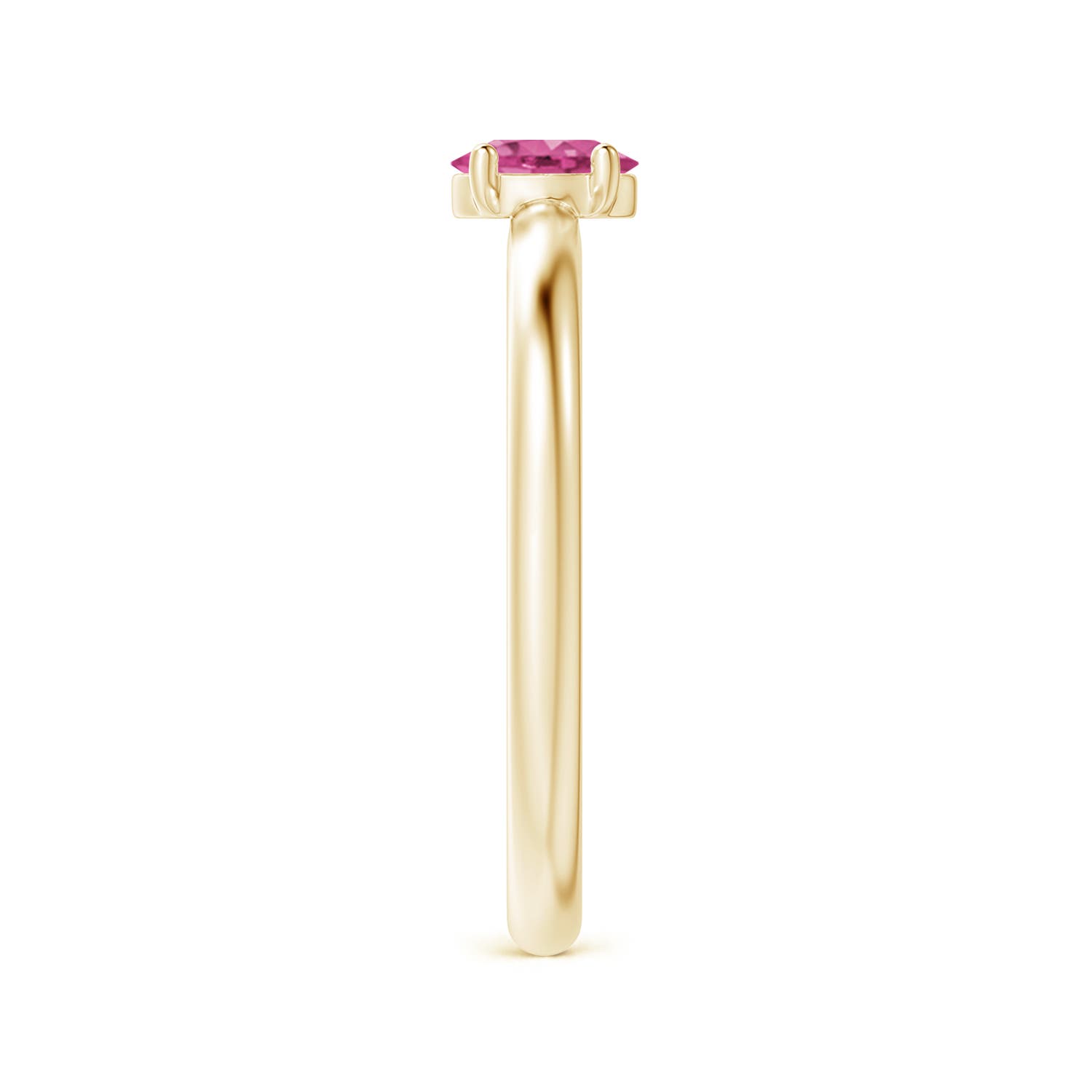 AAAA - Pink Sapphire / 0.4 CT / 14 KT Yellow Gold