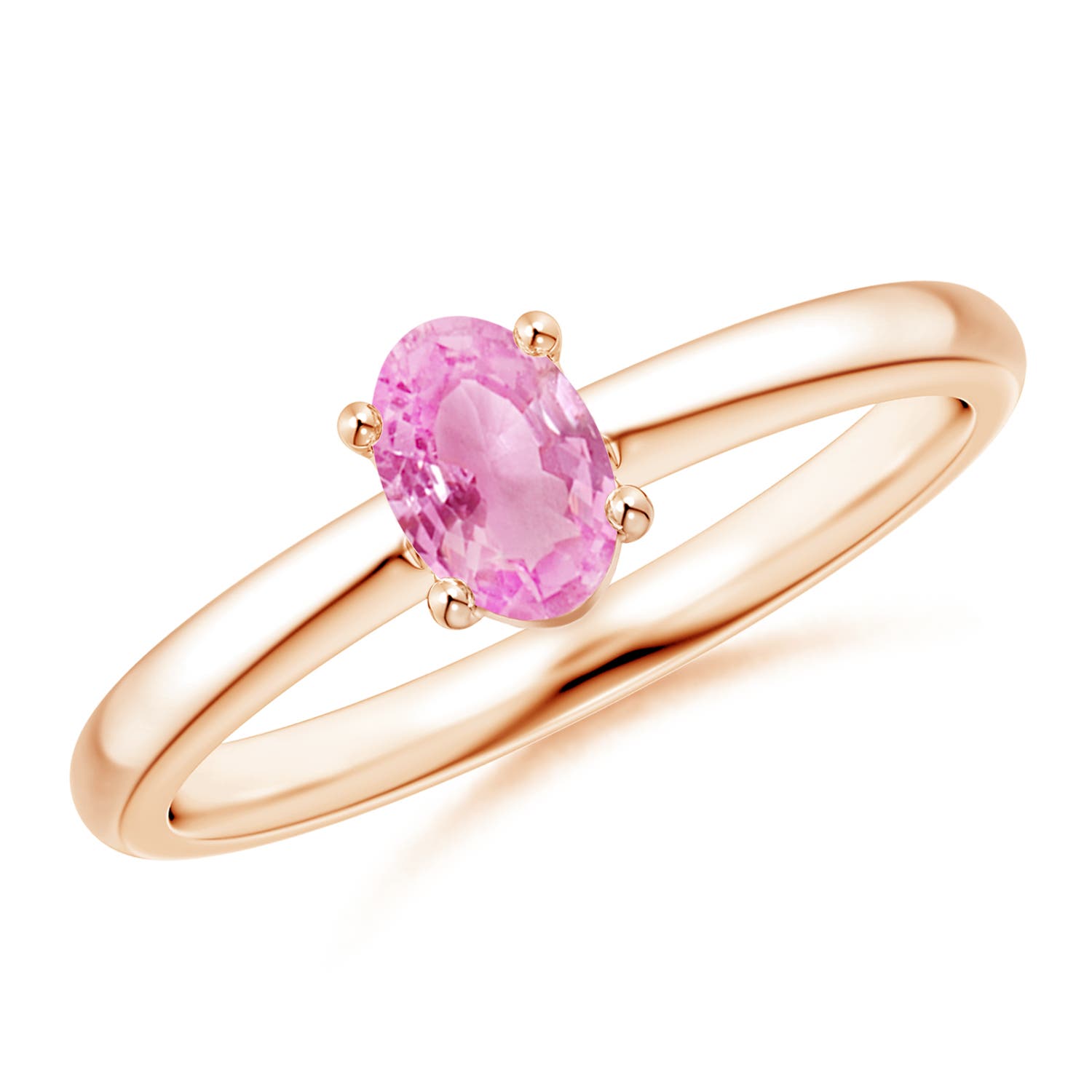 A - Pink Sapphire / 0.55 CT / 14 KT Rose Gold