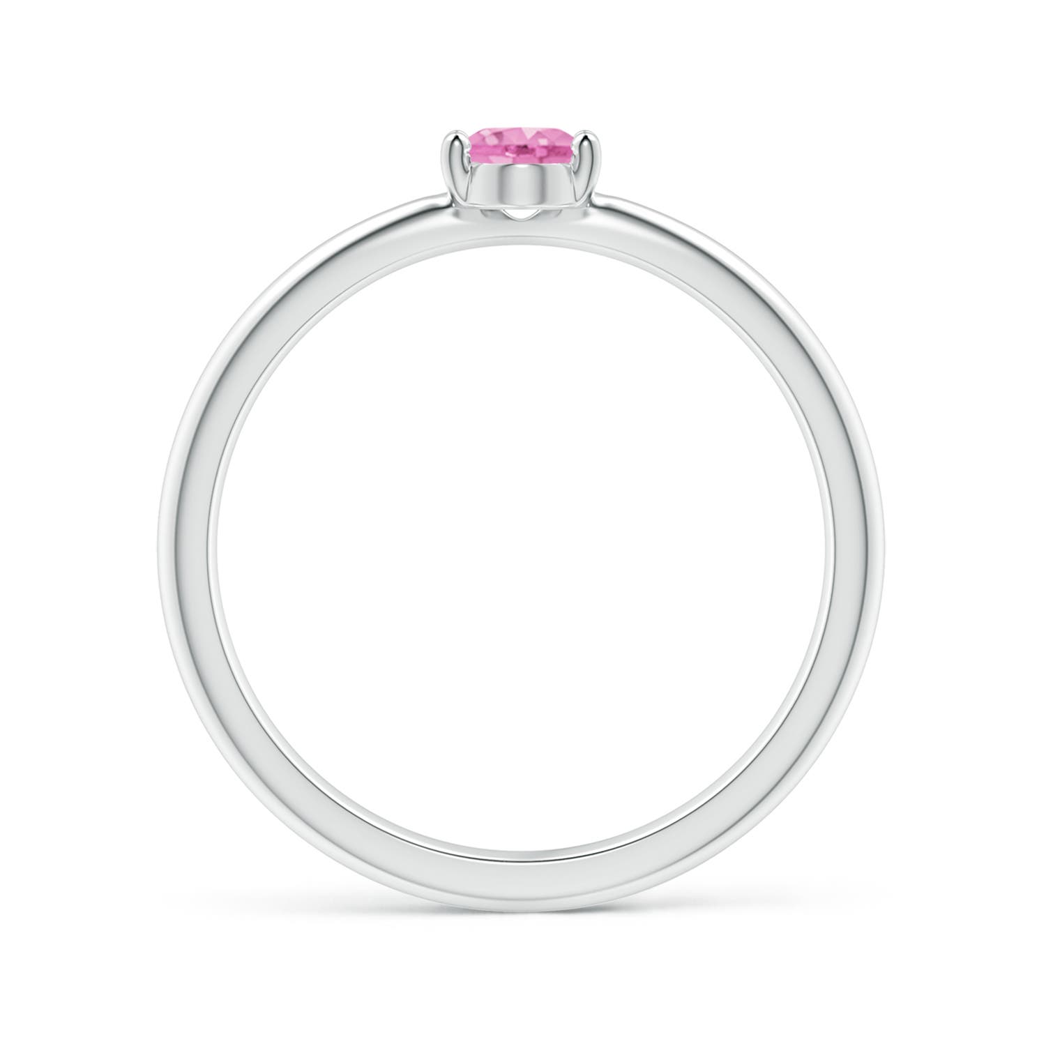 A - Pink Sapphire / 0.55 CT / 14 KT White Gold