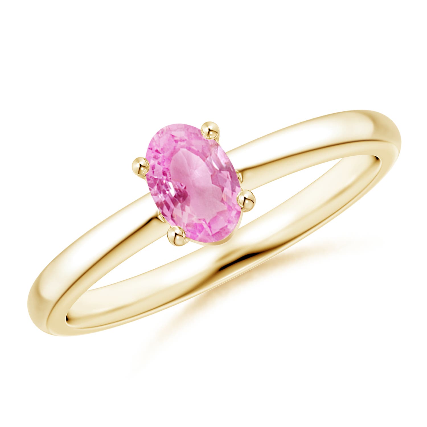 A - Pink Sapphire / 0.55 CT / 14 KT Yellow Gold